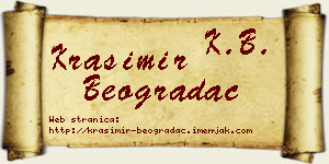 Krasimir Beogradac vizit kartica